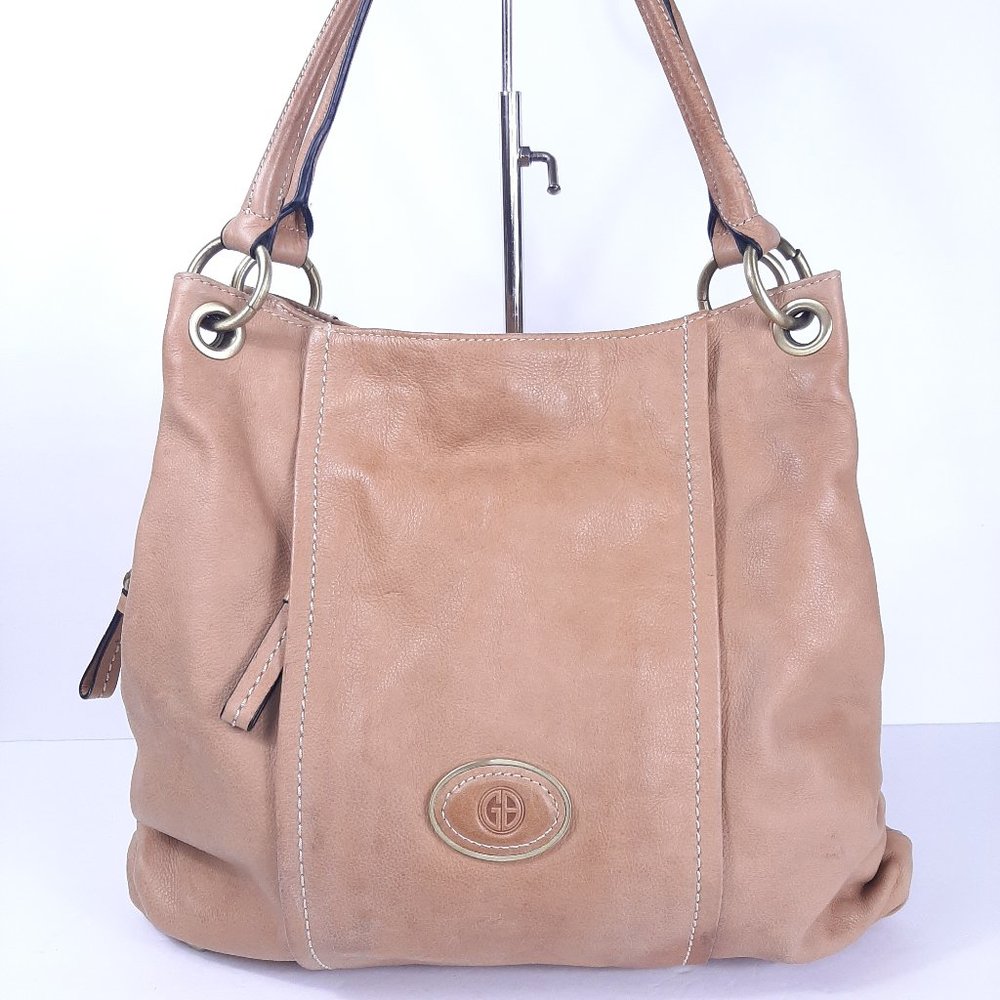 Giani Bernini Brown Leather Handbag Purse Shoulder